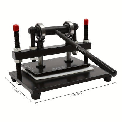 Leren Snijmachine – Handmatige Stansmachine – Embossing Machine – Press Cutter – Faux Leather Cutter – Zwart – Verstelbare Druk – Stabiele Constructie