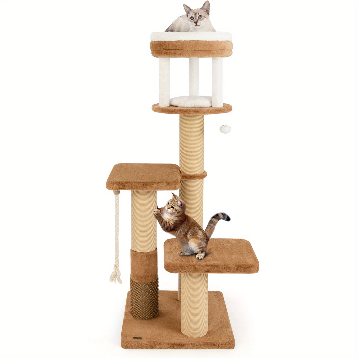 Kattenboom – Kattenmeubel – Klimmeubel – Krabpaal – Kattenkrabmeubel – Uitneembaar Kattenbed – Sisal Krabpaal – Speelbal – Stevige Bouw