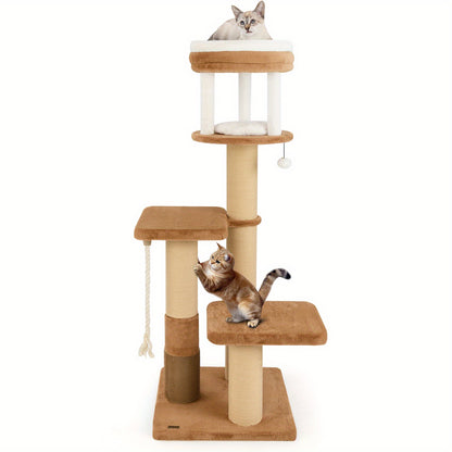 Kattenboom – Kattenmeubel – Klimmeubel – Krabpaal – Kattenkrabmeubel – Uitneembaar Kattenbed – Sisal Krabpaal – Speelbal – Stevige Bouw