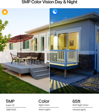 Bewakingscamera Set – Beveiligingscamera – Surveillance Camera – CCTV Camera – Wifi Camera – 5MP 3K Resolutie – 360° Pan & Tilt Met Kleur Nachtzicht