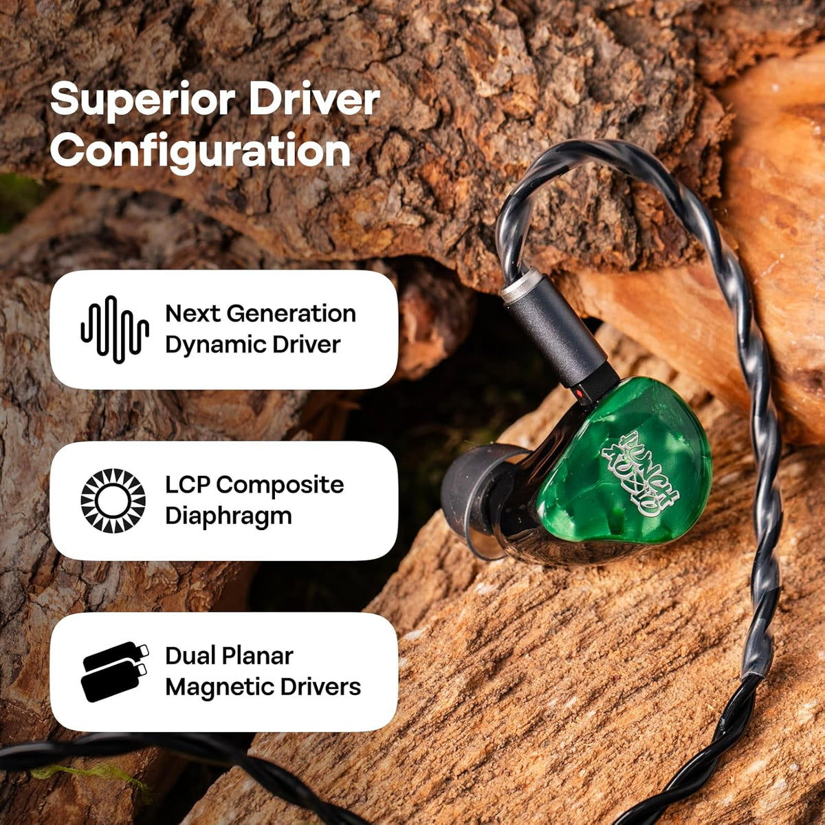 In-Ears – Oordopjes, Oortjes, IEM Oortjes, In-Ear Monitors – Hybride 1 Dynamische + 2 Planaire Drivers – Afneembare Kabel Met 3,5 Mm En 4,4 Mm Aansluiting