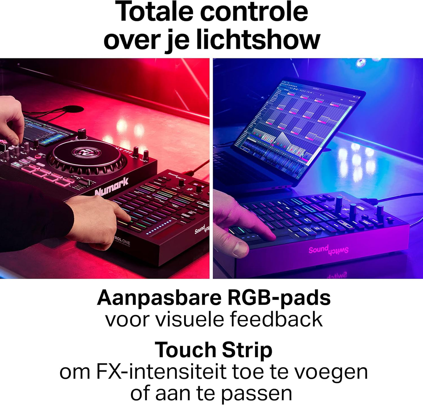 DMX-Controller – Lichtcontroller – DJ-Lichtcontroller – Verlichtingscontroller – DMX-Interface – 2 DMX-Universes – 1,5-Inch OLED-Scherm