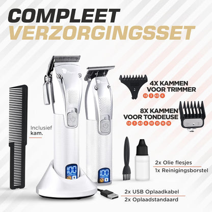 Fagaci Tondeuse Mannen met Turbo Kracht en Nauwkeurig Knippen, Trimmer for Men, Lange Batterijduur 5u Tondeuse, 3u Trimmer