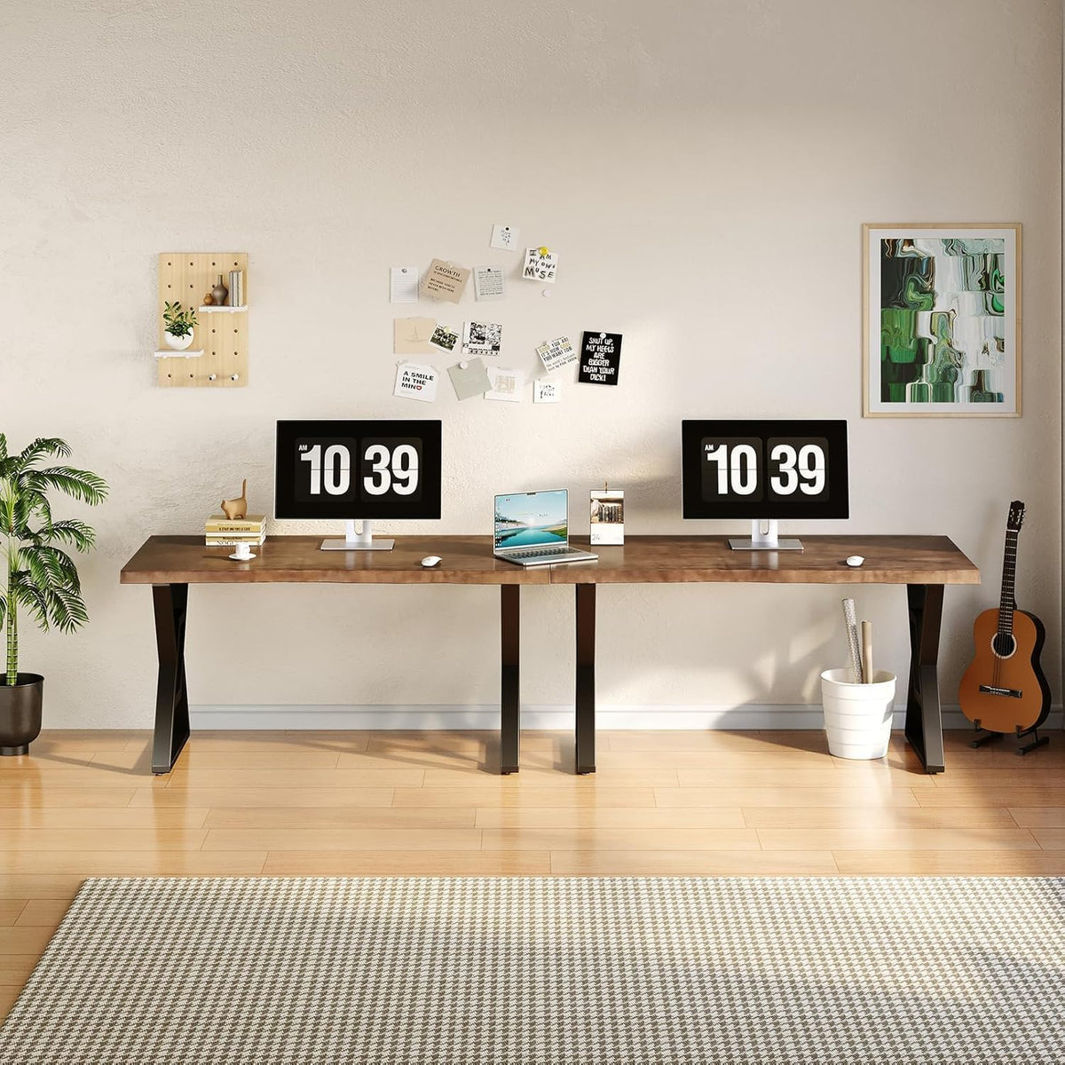 Massief houten bureau, 140 x 70 cm, thuiskantoortafel met dik werkblad, pc-werkplek en kantoormeubel, modern bureau van grenenhout, ideaal voor leren, schrijven, eten