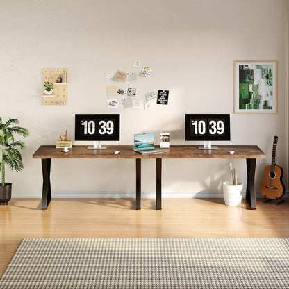 Massief houten bureau, 140 x 70 cm, thuiskantoortafel met dik werkblad, pc-werkplek en kantoormeubel, modern bureau van grenenhout, ideaal voor leren, schrijven, eten