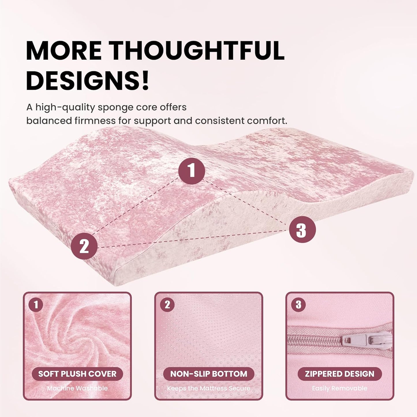 Lash Bed Topper van Hoogwaardige Dichtheidsschuim – Ergonomisch Wimperkussen voor Massagetafel, Comfortabel Foam Matras voor Schoonheidssalon