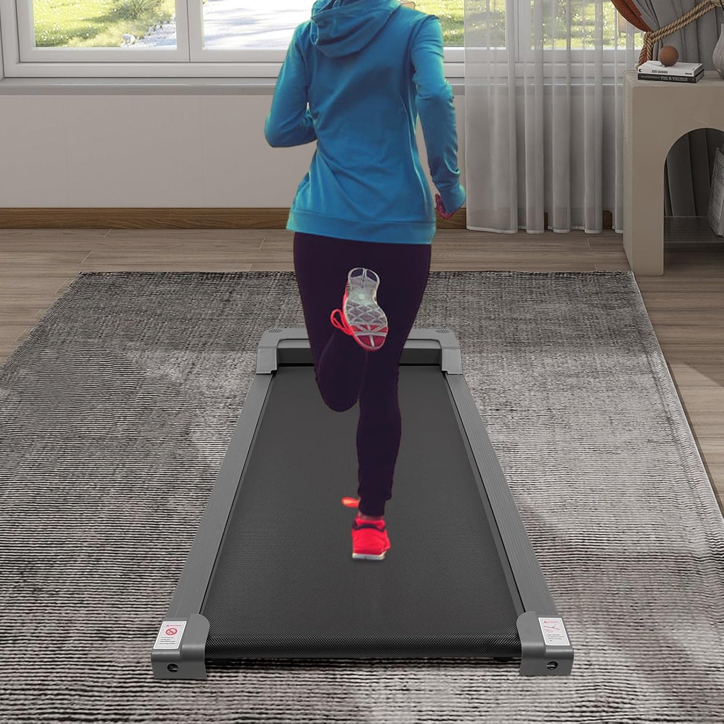 Under Desk Treadmill 3.0 PS Walking Pad Small Portable Treadmill for Office and Home Small Compact Treadmill Shock Absorbing Low Noise Max Load Capacity 150kg - QUORE