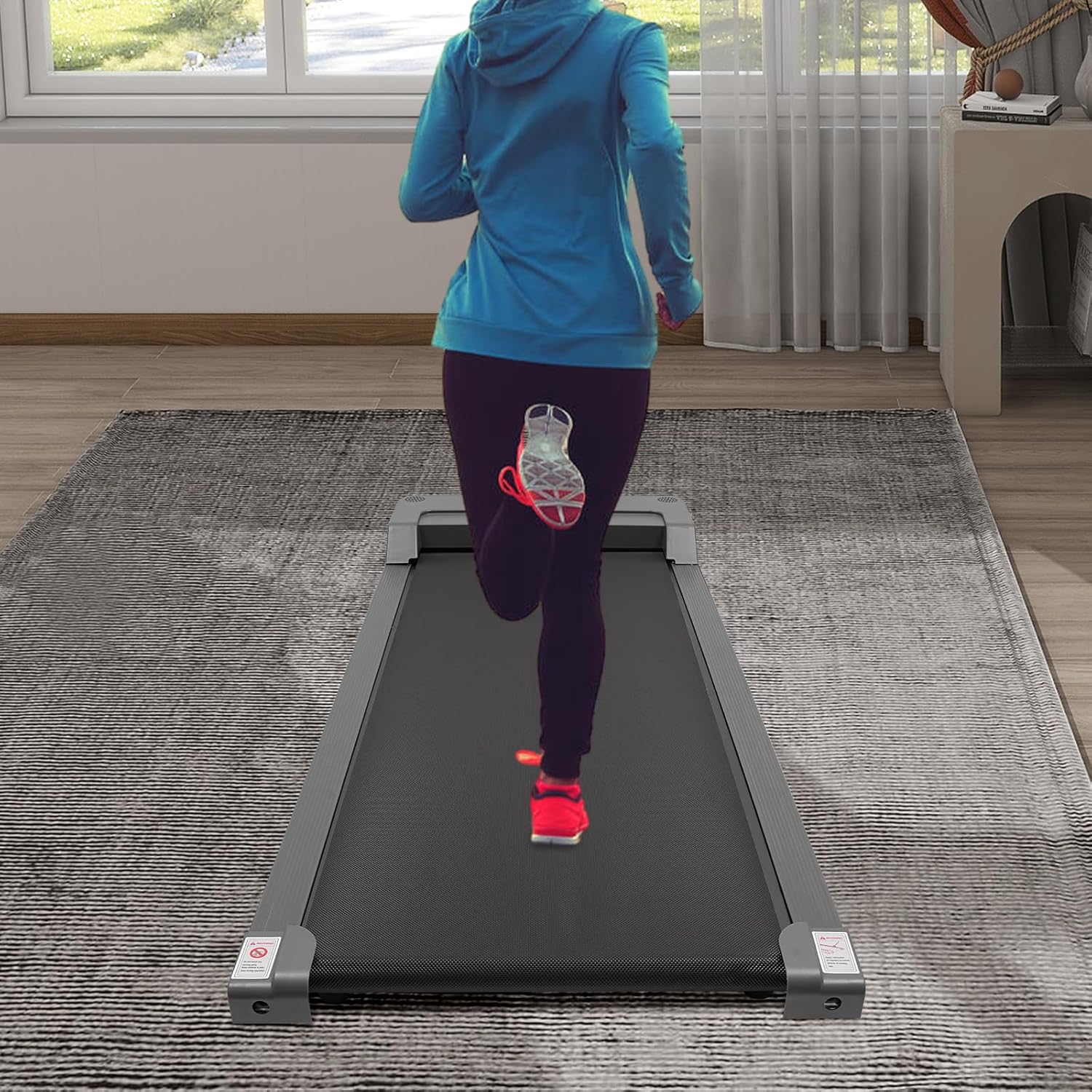 Under Desk Treadmill 3.0 PS Walking Pad Small Portable Treadmill for Office and Home Small Compact Treadmill Shock Absorbing Low Noise Max Load Capacity 150kg - QUORE