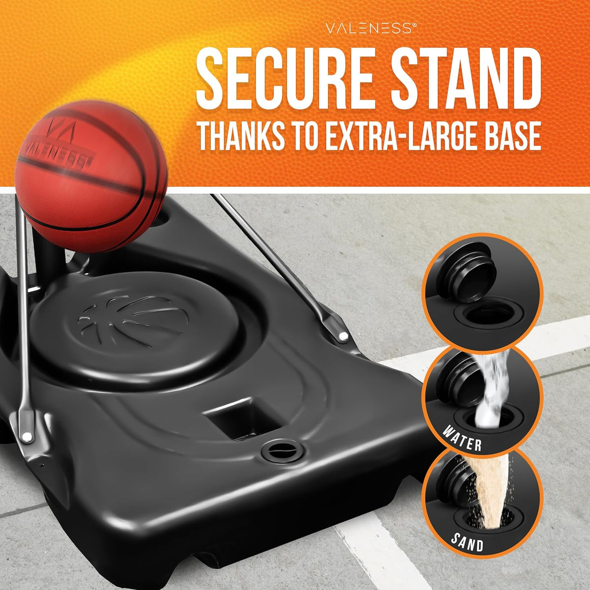 Basketball Hoop Outdoor - [135 to 305 cm] Height Adjustable and Weatherproof Basketball Stand - Professional Outdoor Basketball Hoop with Basketball and Pump for Kids and Adults - QUORE