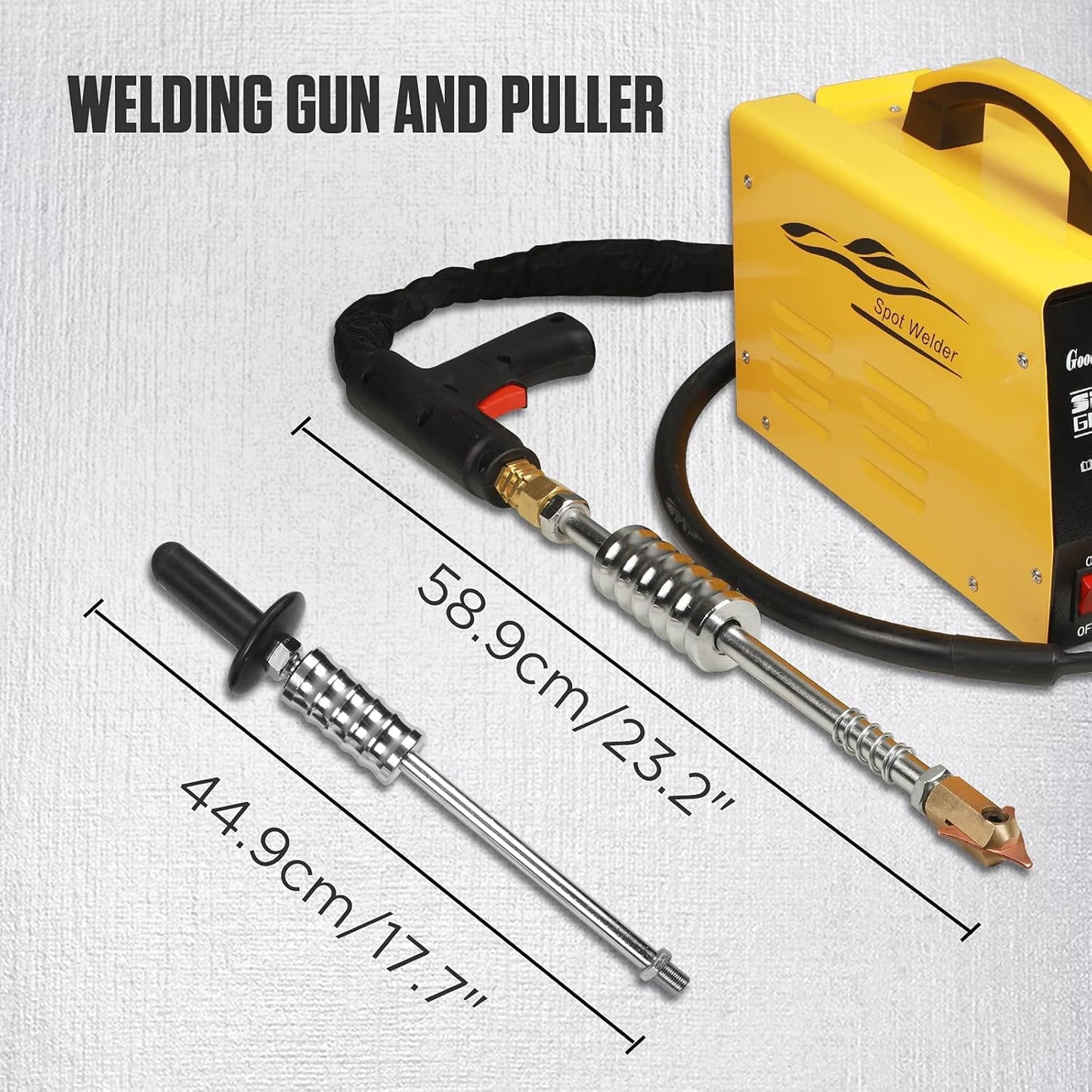 PLAYOCCAR 3KW Puller Dent Spot Welder 220V, Carrosserie Stud Lasmachine Multispot Motorkap Deur Reparatie Tool Kit
