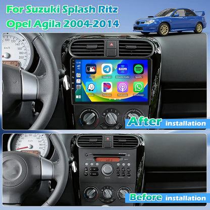 Android Autoradio – Multimedia Systeem – Navigatie Radio – Touchscreen Stereo – Draadloze CarPlay & Android Auto – 9” HD Scherm – AHD Achteruitrijcamera & GPS
