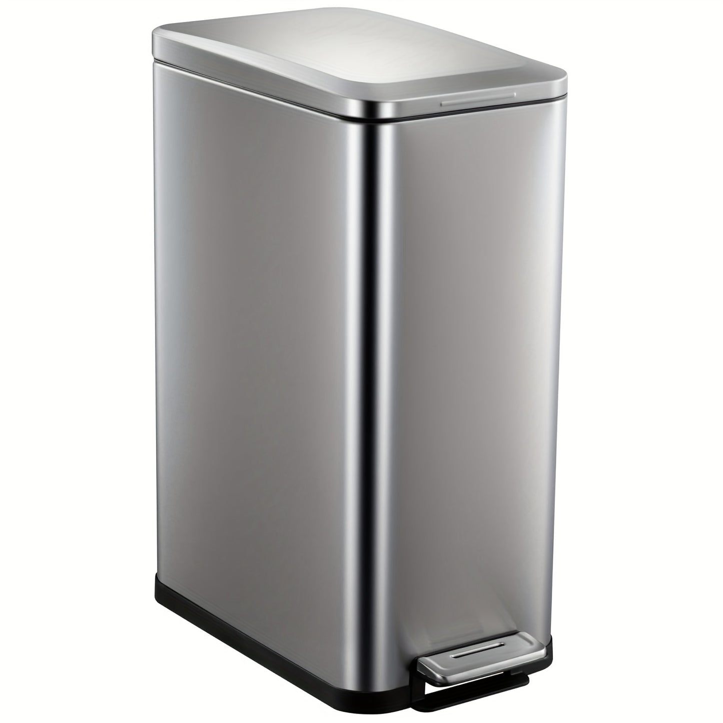 Prullenbak – Afvalbak – Pedaalemmer – Vuilnisbak – Afvalemmer – 50L Inhoud – RVS Vingerafdrukbestendig – Soft Close Deksel – Uitneembare Binnenemmer – Compact Rechthoekig – Hygiënisch Handsfree Gebruik