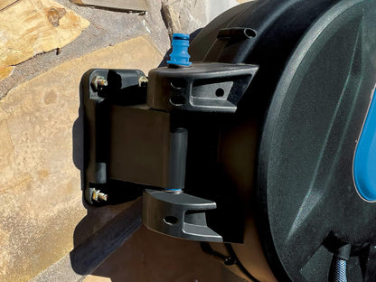 Automatische slanghaspel voor de muur, met 20 meter slang en aansluitingen en tweecomponenten-lans (kunststof en rubber) voor een betere grip