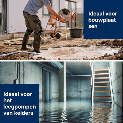 T.I.P. Maxima 400 CX 30140 Vuilwaterpomp, bouwpomp, debiet tot 24.000 l/u, opvoerhoogte max. 9 m/druk max. 0,9 bar, 950 W, met gegoten loopwiel, vergrendelbare vlotterschakelaar