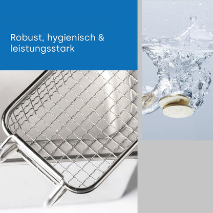Ultrasone reiniger – Ultrasoon schoonmaakapparaat – Sieraden reiniger – Brilreiniger – Horloge reiniger – RVS behuizing – 1,5 liter inhoud – Inclusief 500 ml ultrasoon reiniger