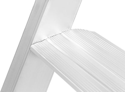 Hymer trapladder 2x4 treden (trapladder aan beide zijden beloopbaar, geanodiseerd frame, stalen scharnieren) 402408