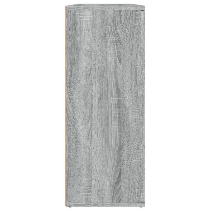 Dressoir – Opbergkast – Ladekast – Buffetkast – Wandkast – Bewerkte Houtlook – 91x29,5x75 cm – Grijs Sonoma Eiken