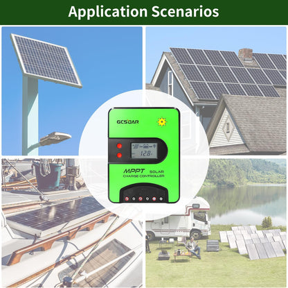30A MPPT Solar Charge Controller 12V/24V Automatische Maximale PV 100V Laadregelaar Ingebouwde Wifi Adapter met LCD-scherm voor Gel-verzegelde Onderdompeling AGM en Li-Ion Batterijen (WIFI)
