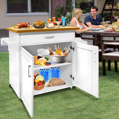 Keukentrolley – Mobiele Keukenwagen – Keukenkast – Serveerwagen – Keukenkar – Extra Opbergruimte – Duurzaam MDF – 115x36x90 cm