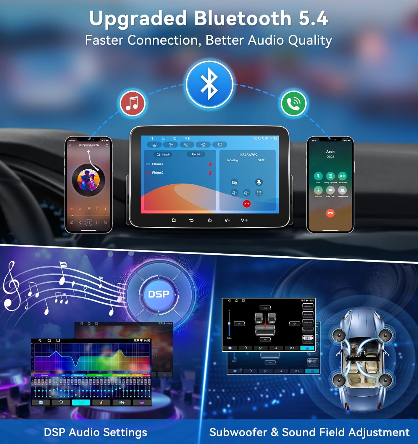 Autoradio – Autoradio Met Bluetooth – Auto Radio – 1-DIN Radio – Multimedia Radio – 7 Inch Touchscreen – Android 13 Systeem