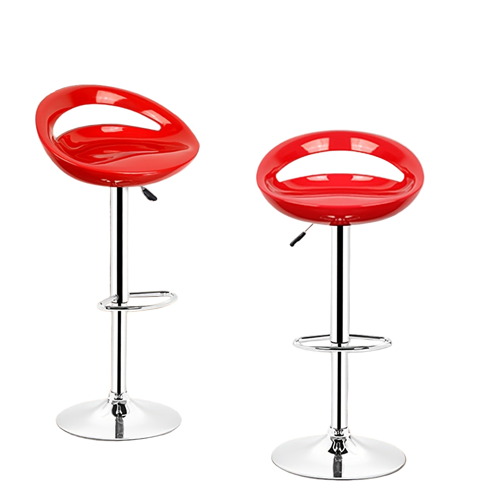 Barstoel – Barkruk – Barstoel Set – Keukenstoel – Barstoel Met Rugleuning – 360° Draaibaar – Traploos Verstelbaar Zithoogte – ABS Kunststof Met Chroom Onderstel