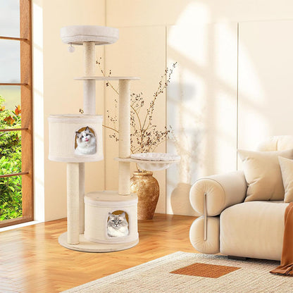 Krabpaal – Kattenboom – Kattenhuis – Kattenmeubel – Kattentoren – Compact Ontwerp – Sisal Krabpalen & Hangmat