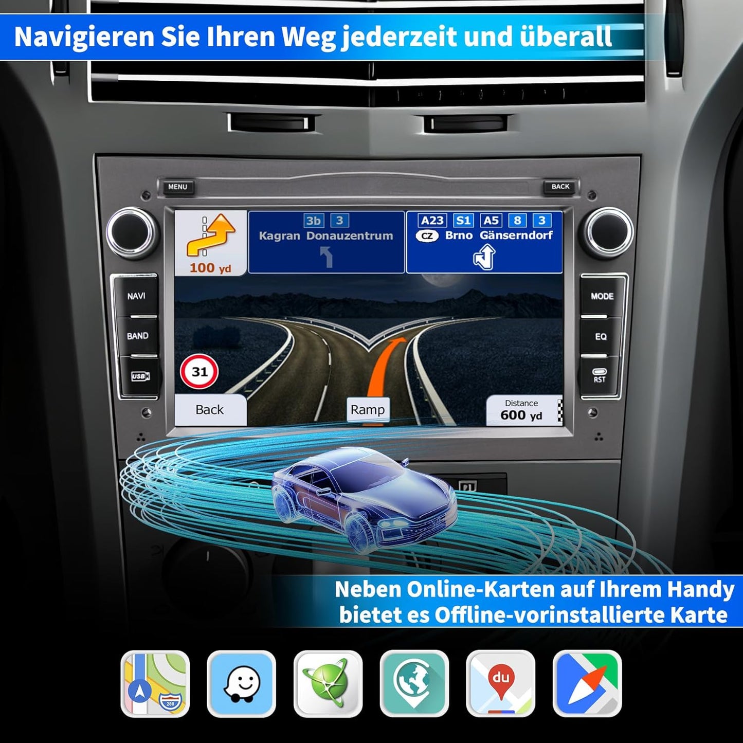 Autoradio – Autostereo – Inbouwradio – Auto Multimedia – Autoradiosysteem – Android 13 – 7-Inch Touchscreen – GPS Navigatie – CarPlay – Bluetooth – Wifi – MirrorLink – Stuurwielbediening – FM-Radio – 2 GB RAM – 32 GB Opslag