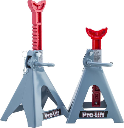 Pro-Lift Heavy Duty 6 Ton Jack Stands Pair - Dubbele borgpennen - Handvat Lock en Mobility Pin voor Auto Reparatie Shop met Extra Veiligheid