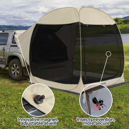 EighteenTek SUV Auto Tent Pop Up Camping Outdoor Reizen Scherm Huis Kamer Onderdak Mesh Muren Bevestiging Niet Waterdicht 7'x7'x7.2'H