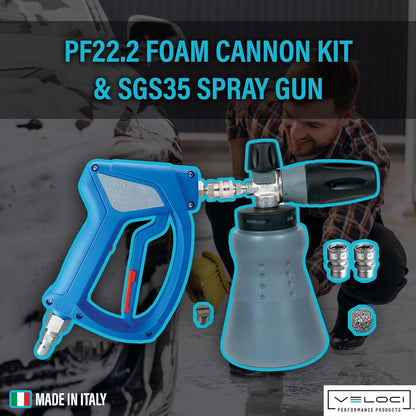 Foamkanon – Schuimkanon – Foam Gun – Schuimsproeier – Foam Cannon – Verstelbare Nozzle – 1 Liter Fles – Geschikt Voor Hogedrukreinigers