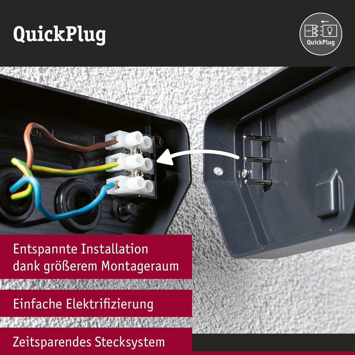 Paulmann 94842 LED-buitenwandarmatuur Smart Home Zigbee Azalena bewegingsmelder IP44 250x97 mm Tunable Warm 8,5 W 700 lm antraciet buitenverlichting