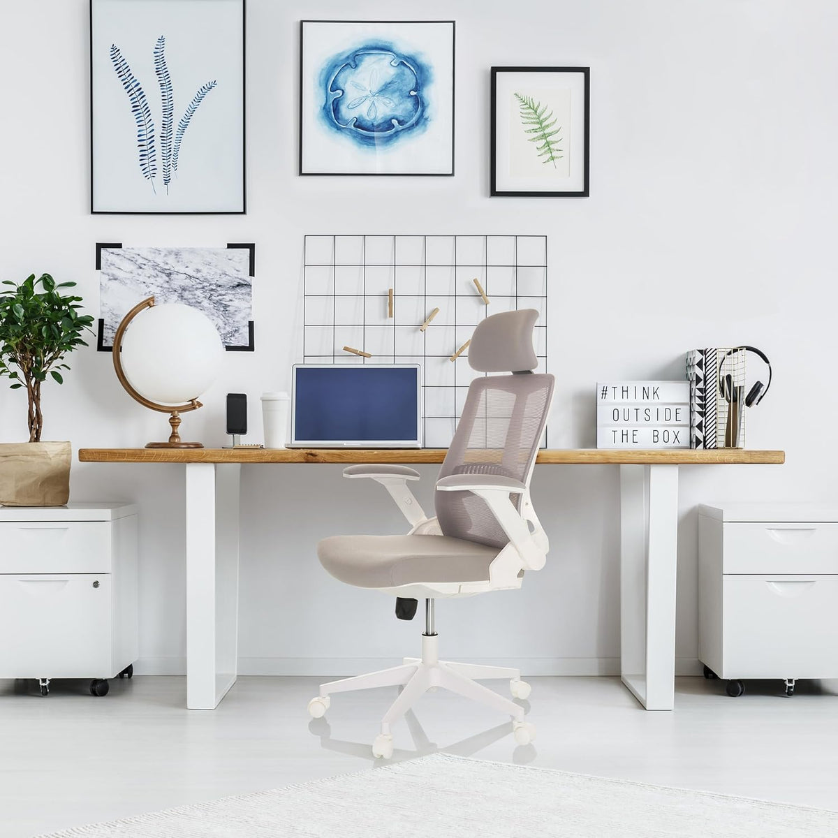 hjh OFFICE Thuisgebruik bureaustoel VENDO W stof/netstof Grijs