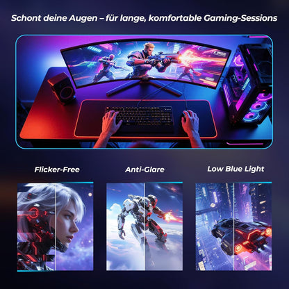 LC-Power LC-M27FC Gaming Monitor 27 inch Curvo, FHD 1920x1080, 180 Hz, 1ms MPRT, VA Panel Ultra Rapid, 123,1% sRGB, HDR, AMD FreeSync, hellingshoek verstelbaar, HDMI 2.0/DP1.4, VESA 100x100
