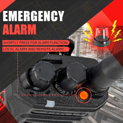 Retevis NR630 Walkie Talkie voor Volwassenen, Lange Afstand, IP67 Waterdichte 2-Weg Radio, Ruisonderdrukking, Groepsoproep, 2800mAh Oplaadbare Walkietalkie voor Bouwplaats, Aannemer (Zwart, 3 Stuks)
