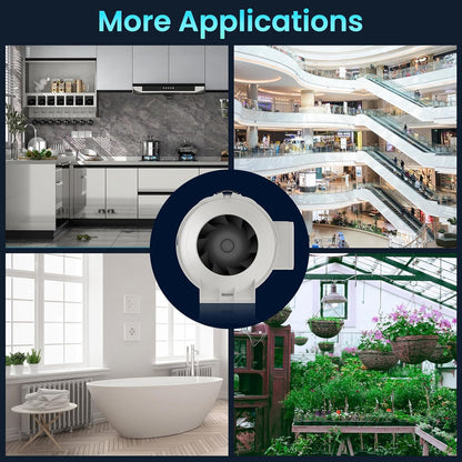 Regelbare buisventilator 125 mm – Kanaalventilator – Afvoerventilator – Badkamerventilator – Keukenventilator – Traploos regelbaar – 561 m³/u, 35 dB