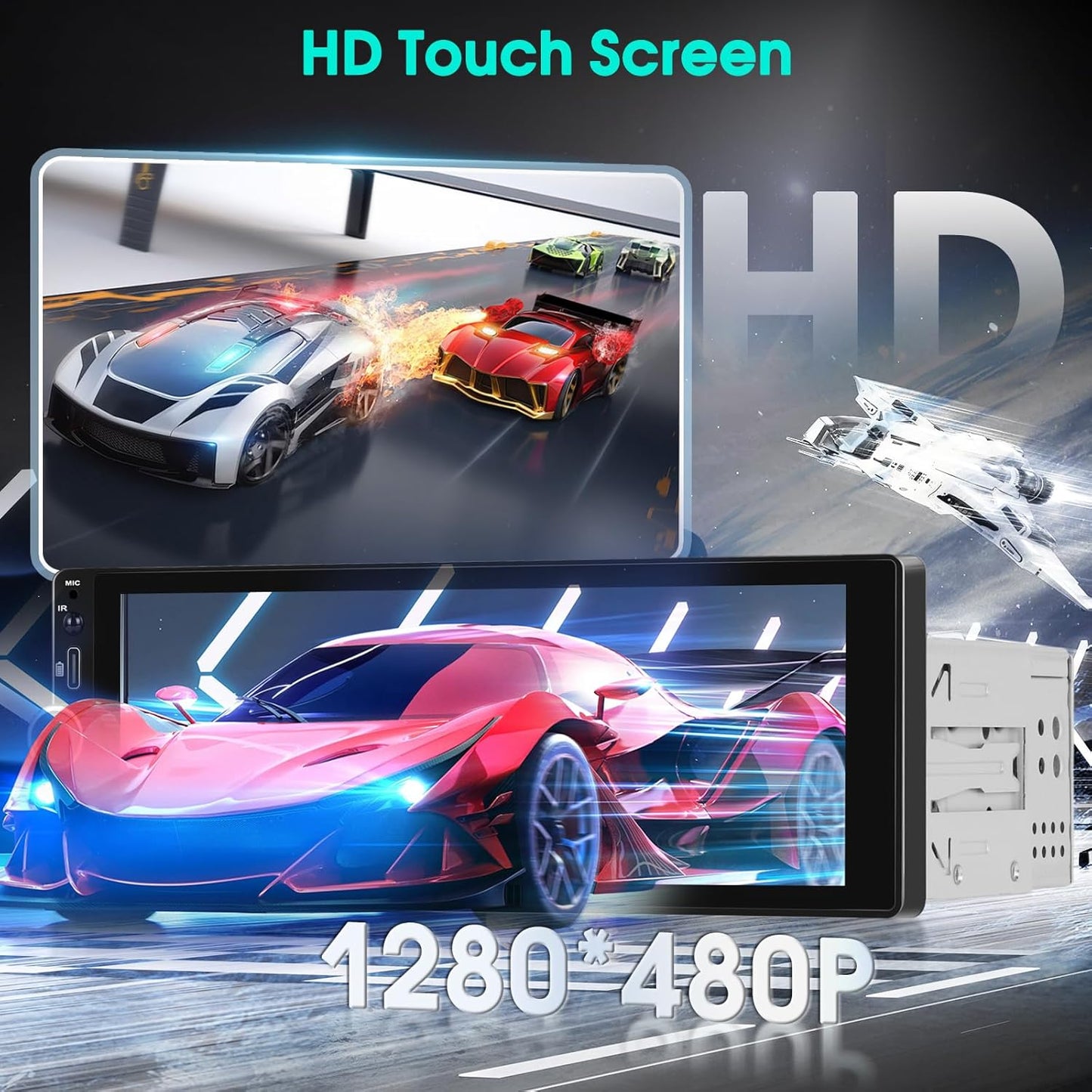 [2G+32G] A-pple Carplay Autoradio Draadloze CarPlay & Android Auto Radio 2din 6,9' HD Touchscreen Stereo Radio, GPS Navigatie/Bluetooth/Mirror Link/SWC/EQ/FM/RDS/Achteruitrijcamera + Microfoon