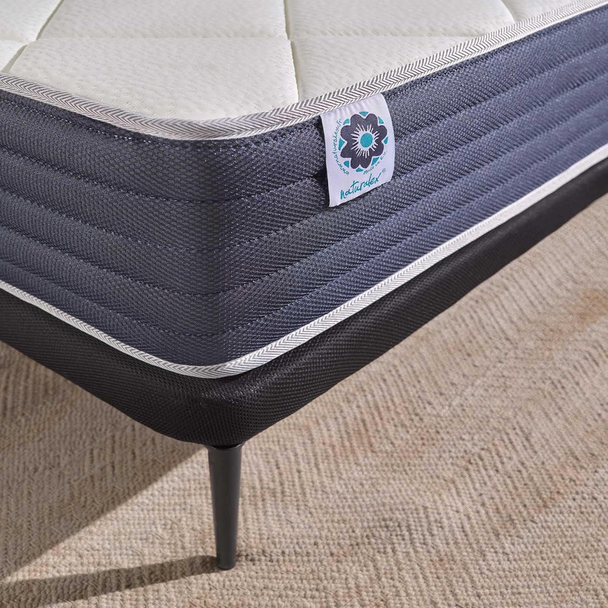 naturalex Supervisco | Soothing Contoured Supportive Memory Foam Mattress | EU Size 160x200cm | Prevents Cervical and Lumbar Pain | Enhanced Airflow for Added Freshness | Certified Pure