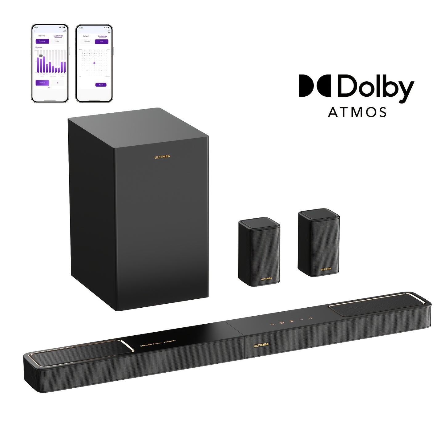 Soundbar – Home Cinema Speaker – Surround Geluidssysteem – TV Luidspreker – Draadloze Subwoofer – 5.1.2 Kanaals – Dolby Atmos – 460W Piekvermogen