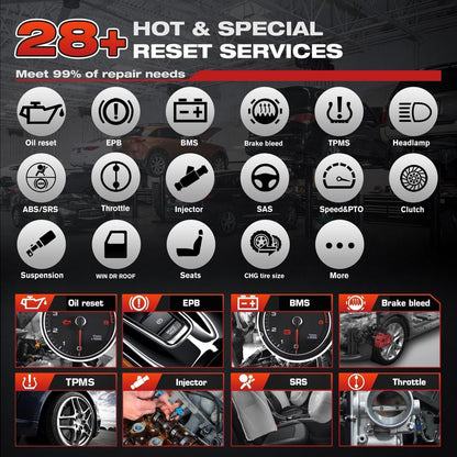 Autel MaxiCOM MK808BT PRO OBD2 Diagnosetool Auto, 2025 Draadloze Ver van MK808S/ MK808/ MX808S, Bidirectioneel zoals MK900/ MK900BT/ MK808BT, Diagnose Alle Systemen, 28+ Services, Compatibel met BT506