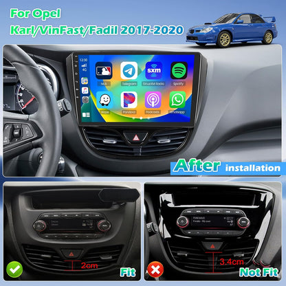 Android Autoradio – Auto Stereo – Multimedia Systeem – Navigatie Radio – Touchscreen Radio – 9 Inch Display – Draadloze CarPlay & Android Auto – Inclusief Achteruitrijcamera met Nachtzicht