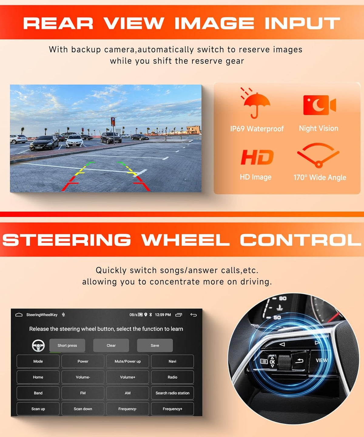 2G 64G VECHEL 9 inch autoradio voor Seat Ibiza 2016-2017 CarPlay, Android Auto, Android 15, equalizer, wifi, GPS, Mirror Link, Bluetooth, RDS/FM-radio met achteruitrijcamera AHD.