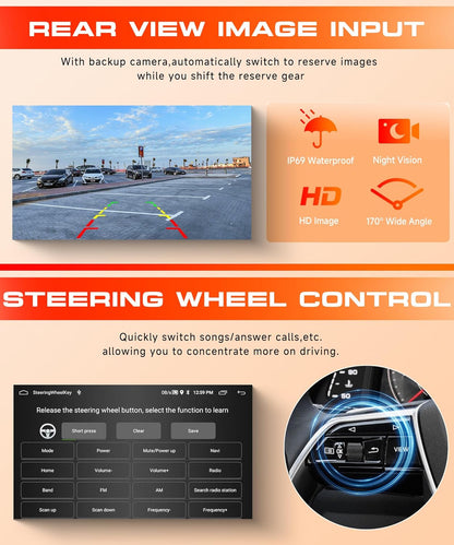 2G 64G VECHEL 9 inch autoradio voor Seat Ibiza 2016-2017 CarPlay, Android Auto, Android 15, equalizer, wifi, GPS, Mirror Link, Bluetooth, RDS/FM-radio met achteruitrijcamera AHD.