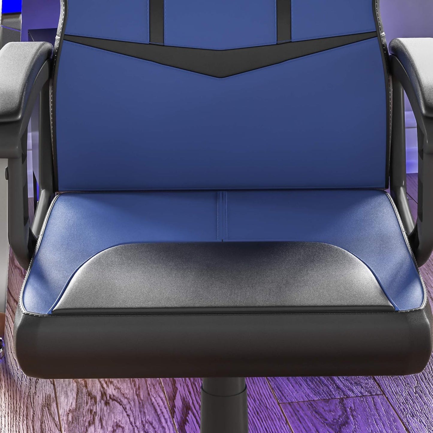 Gamingstoel – Bureaustoel – Gamestoel – Zwarte Blauw Stoel – Comfortabel – Verstelbare Hoogte & 360° Swivel