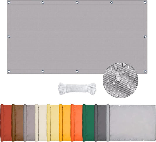 Zeil Shades voor tuin, waterdicht zonnescherm zeil voor luifel buiten, luifels voor terrassen, 95% UV-blok rechthoekig zonnescherm zeil met touw voor veranda tuin (lichtgrijs, 4 x 5 m)