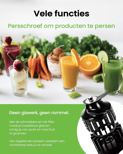 HUROM | Sapcentrifuge | sapcentrifuge voor groenten en fruit | H310A | koude pers | stille motor | gemakkelijk te reinigen | compact design | 220 ml | 100 watt | BPA-vrij (houtskool)