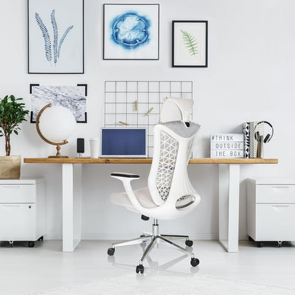 hjh OFFICE Professionele bureaustoel FALEO W stof/netstof Grijs