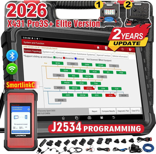 Diagnoseapparaat Auto – OBD2 Scanner – Code Reader – ECU Module Tester – Autodiagnose Tool – Volledige Systeemdiagnose – 50+ Resetfuncties & ECU Codering