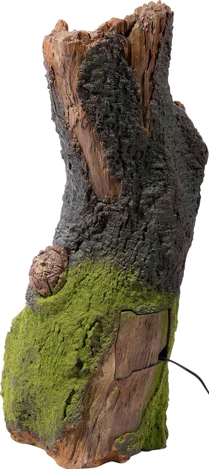 dobar® 96310e Tuinfontein met groot design, natuurgeest, terrasfontein met ledverlichting, waterval van polyhars, fontein voor buiten, decoratieve sierfontein, boomlook, 33 x 28 x 78 cm