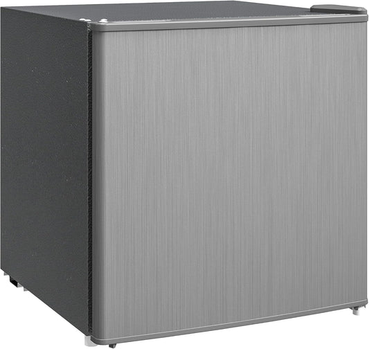 HOMCOM Mini-vrieskast, 35 liter, elektrisch vrijstaand, 161 W, mini-vrieskast, -14 tot -24 °C, 5-traps temperatuurregeling, 47 x 44,2 x 48,8 cm, grijs - QUORE
