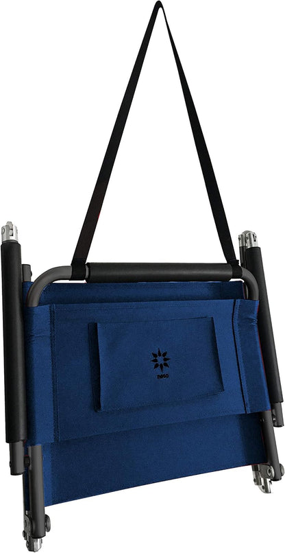 Neso XL strandstoelen, 2 stuks, extra groot, waterbestendig, met schouderriem en insteekvak, opvouwbaar (marineblauw)